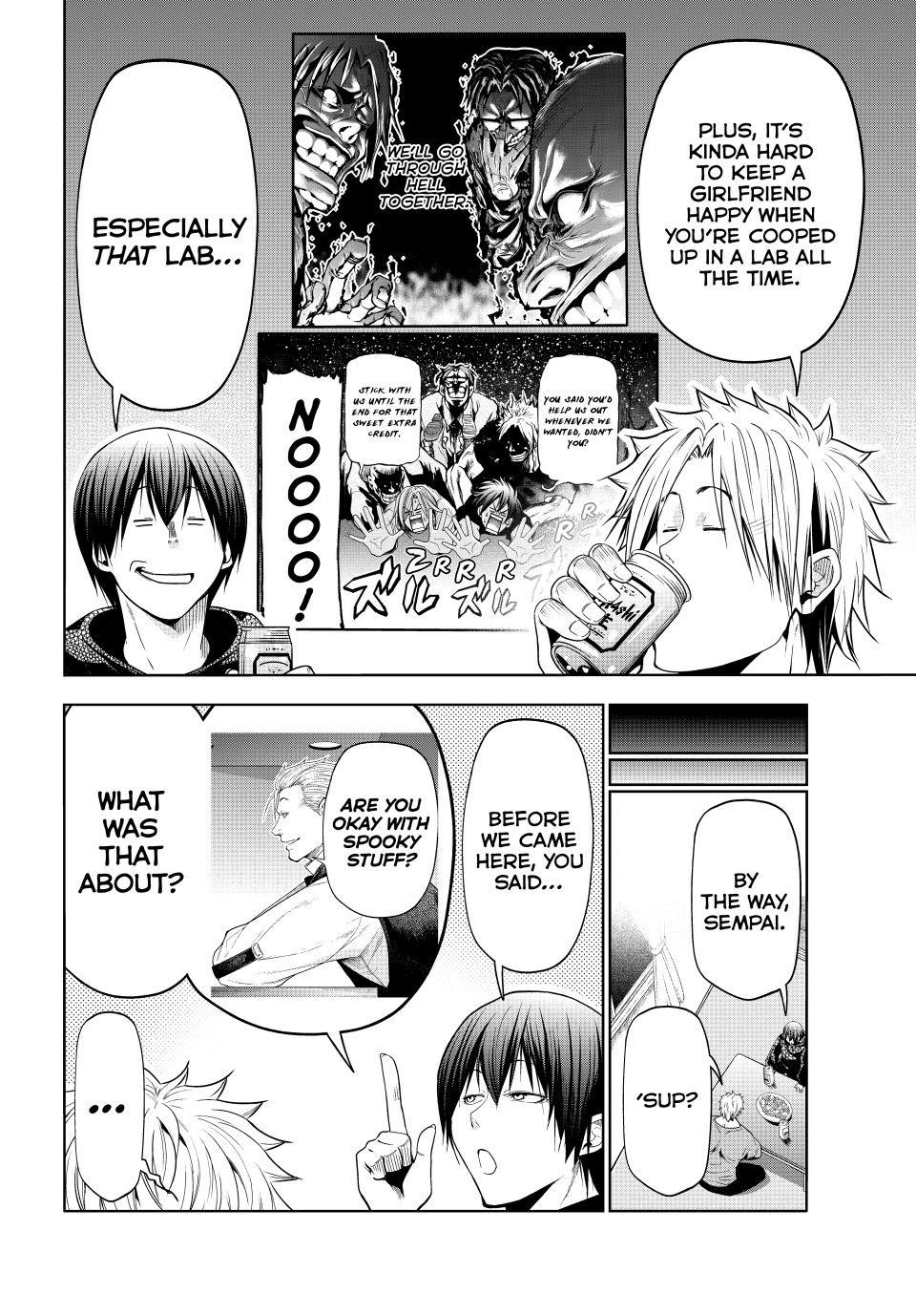 Grand Blue Manga Chapter 104 page 30 - Spooky Stuff scene