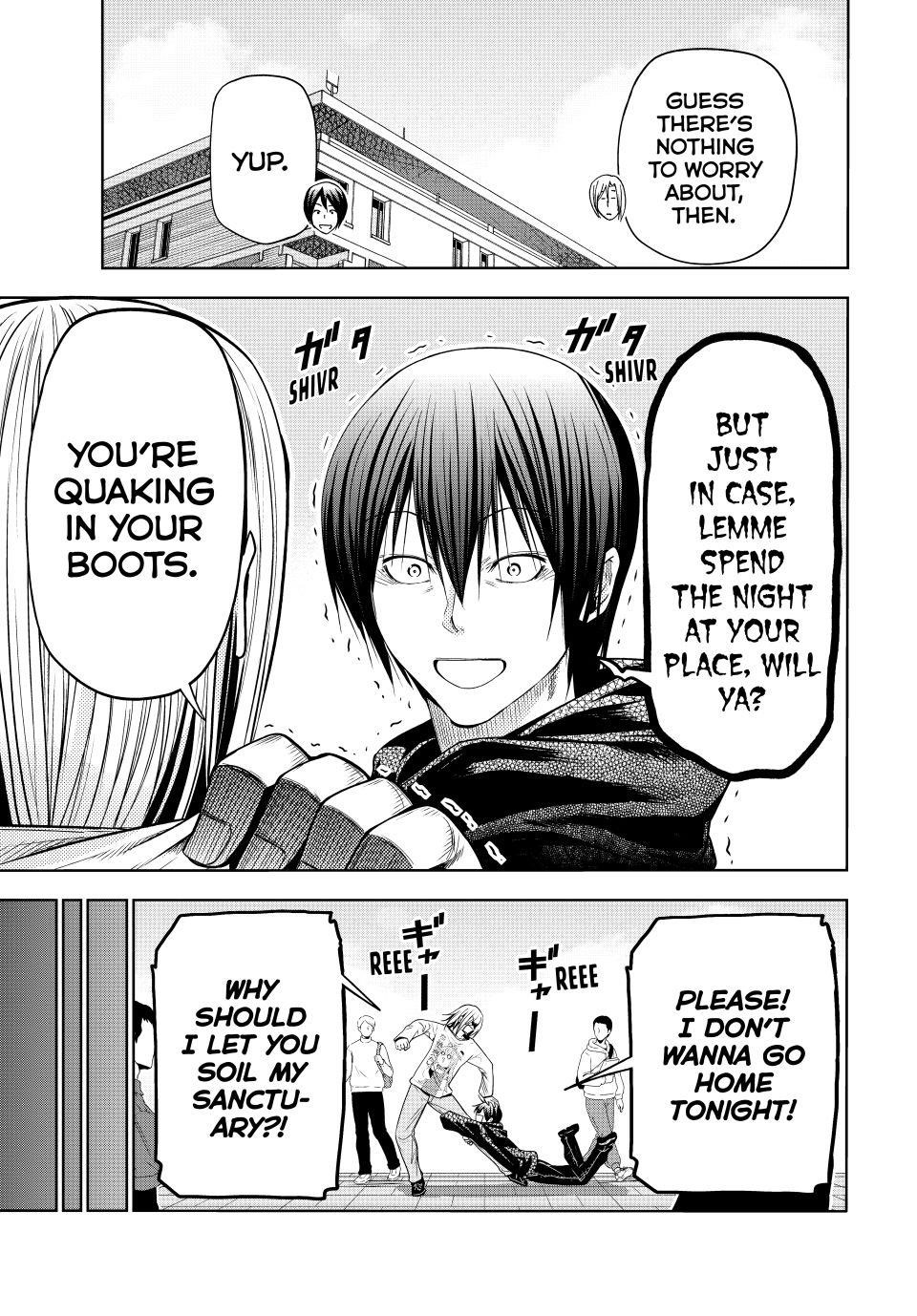 Grand Blue Manga Chapter 104 page 7 - Spooky Stuff scene