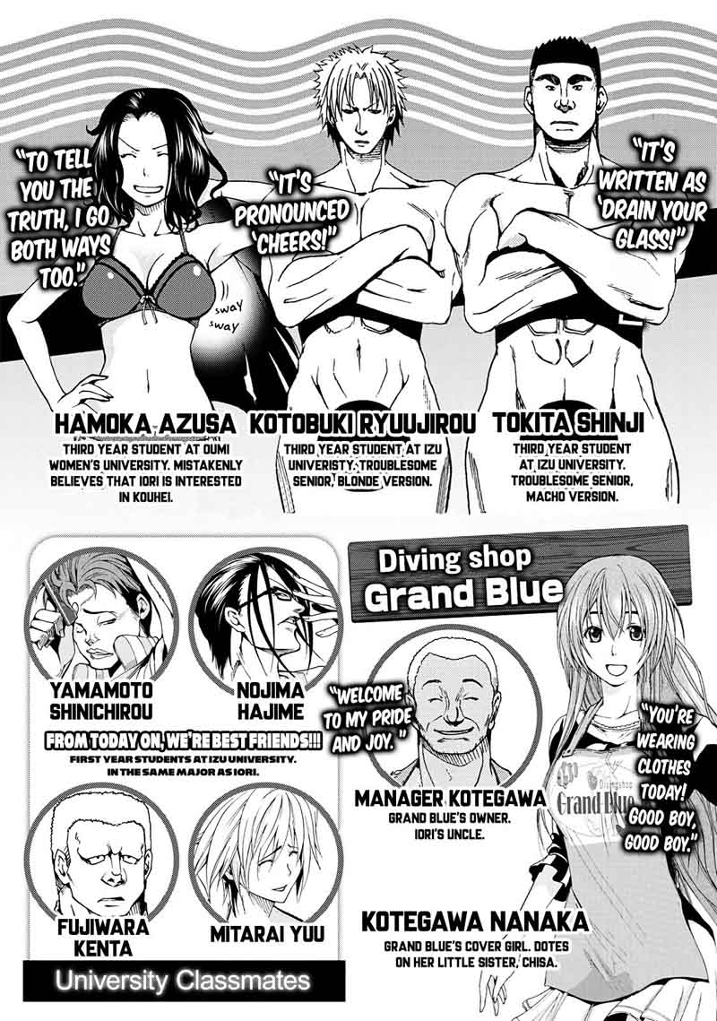 Grand Blue Manga Chapter 18 page 2 - It's a Misunderstanding scene