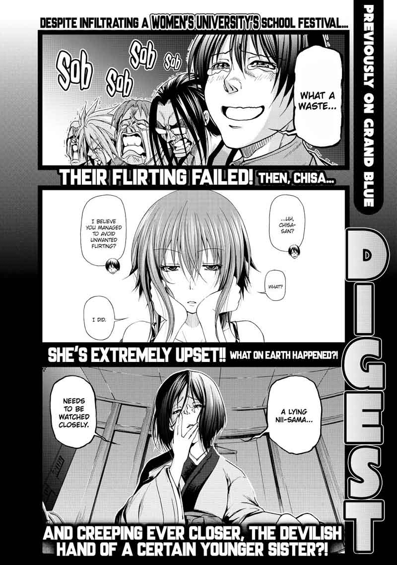 Grand Blue Manga Chapter 26 page 6 - Watching the House scene