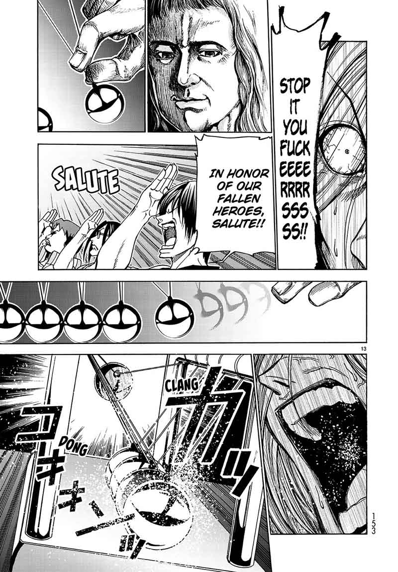 Grand Blue Manga Chapter 32 page 13 - The Charpy Impact Test scene