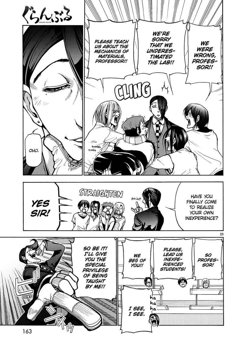 Grand Blue Manga Chapter 32 page 23 - The Charpy Impact Test scene
