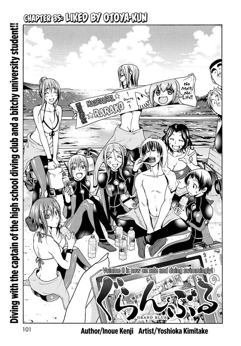 Grand Blue Manga Chapter 35 page 3 - Liked by Otoya-kun scene