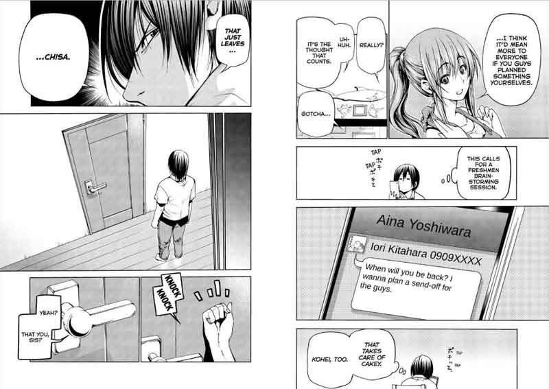 Grand Blue Manga Chapter 45 page 4 - Now We're Even scene