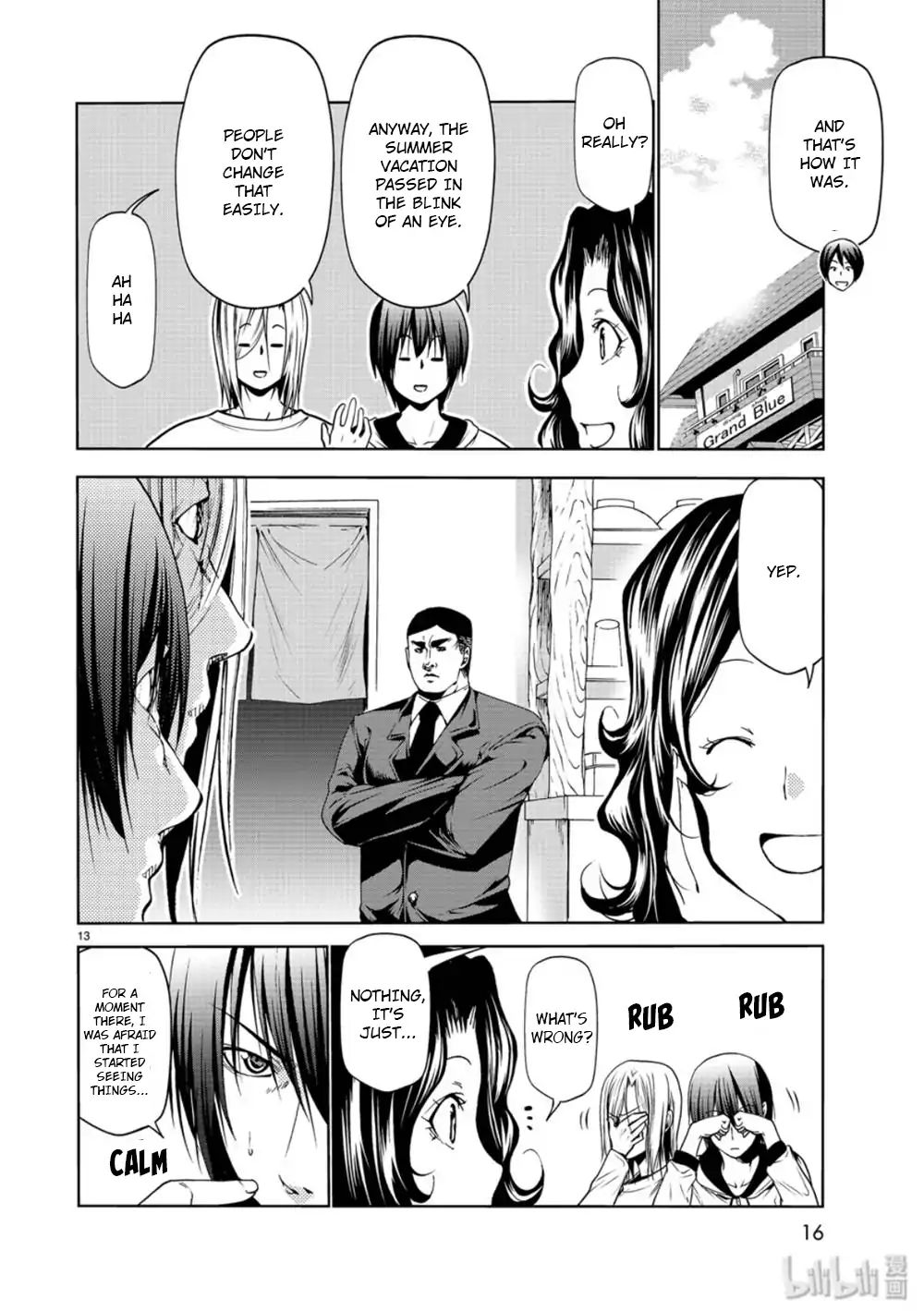 Grand Blue Manga Chapter 58 page 13 - Back to School scene