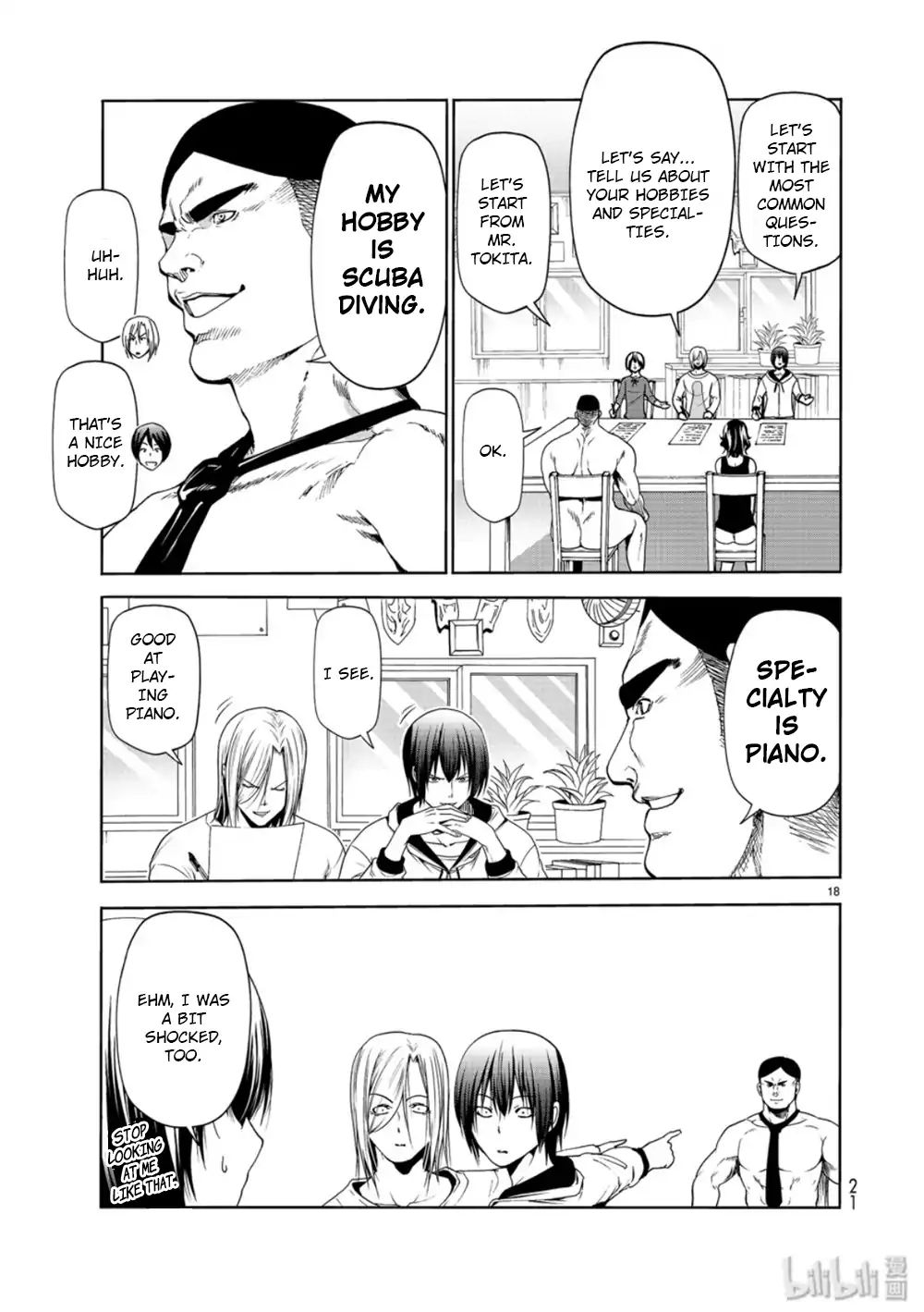 Grand Blue Manga Chapter 58 page 18 - Back to School scene