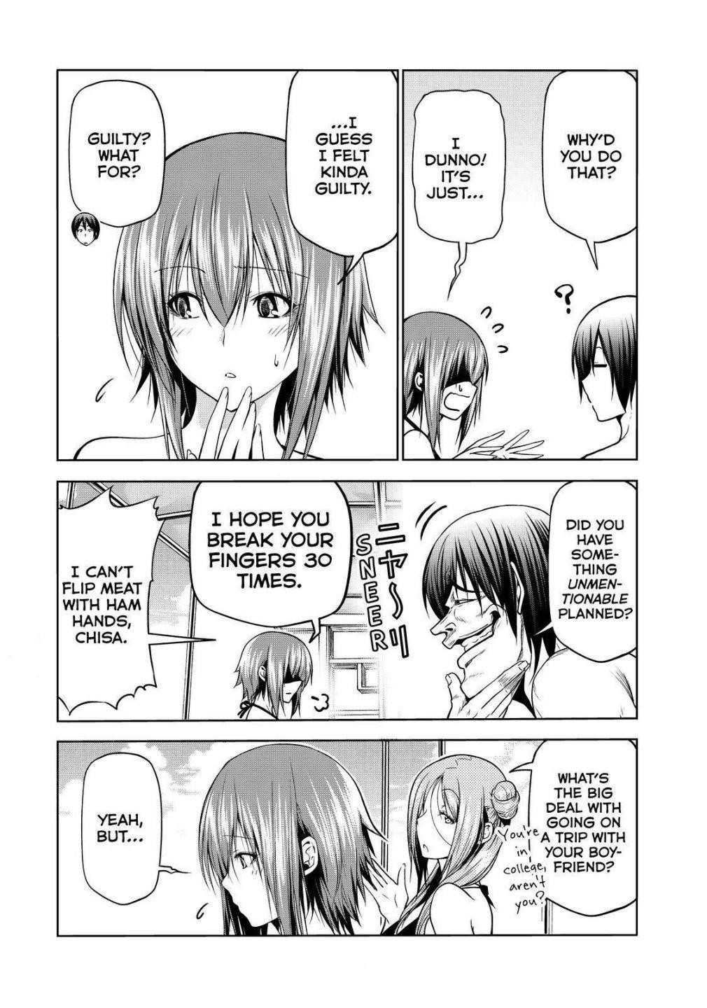 Grand Blue Manga Chapter 69 page 16 - Two to Return scene