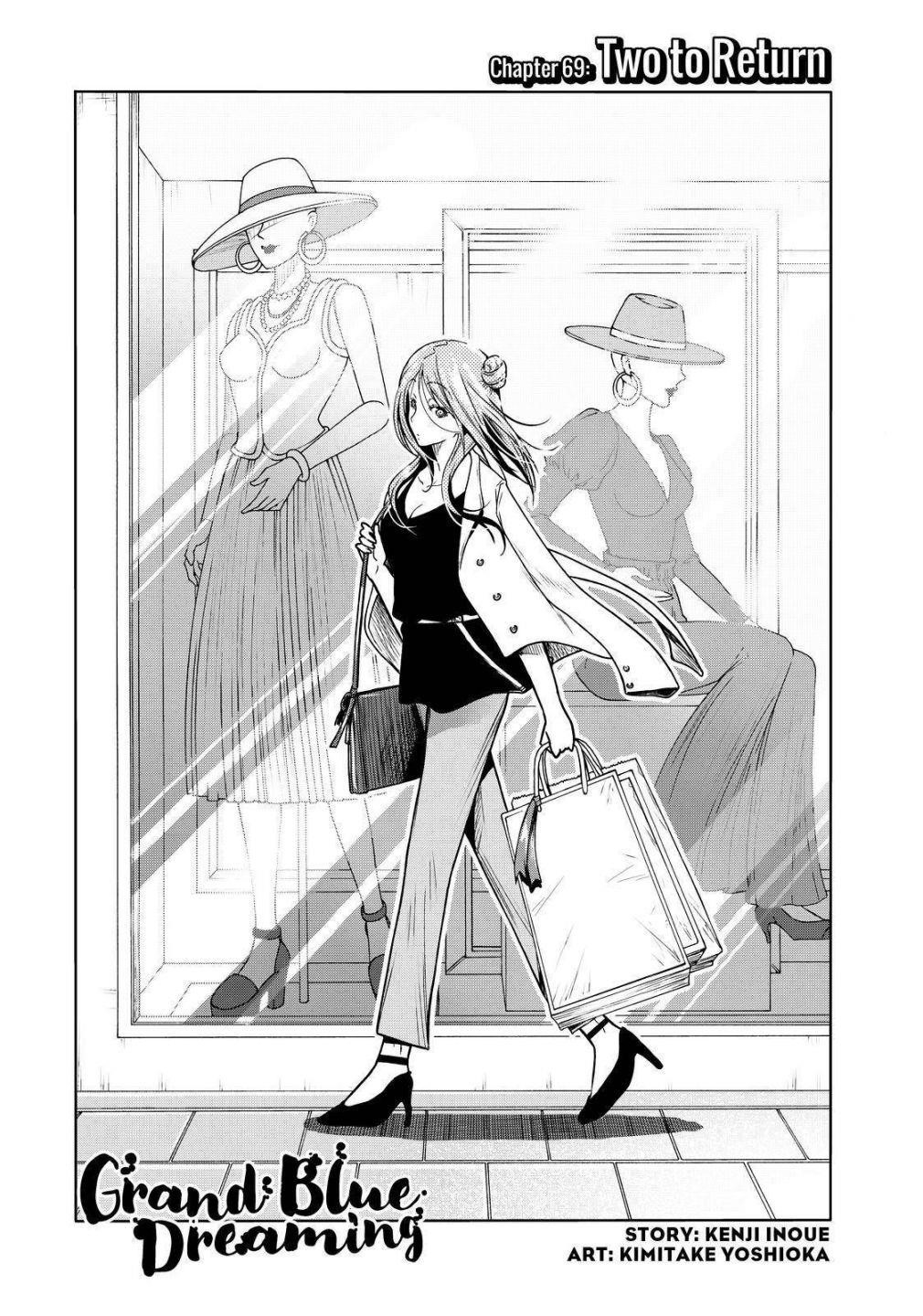 Grand Blue Manga Chapter 69 page 2 - Two to Return scene