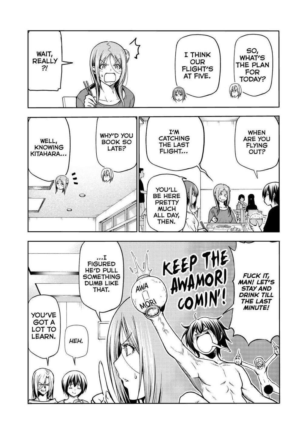 Grand Blue Manga Chapter 69 page 3 - Two to Return scene