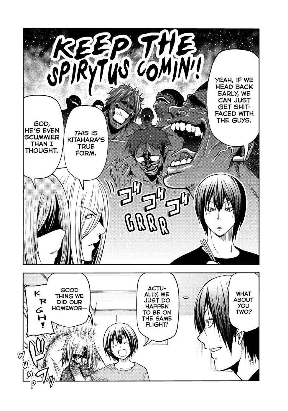 Grand Blue Manga Chapter 69 page 4 - Two to Return scene