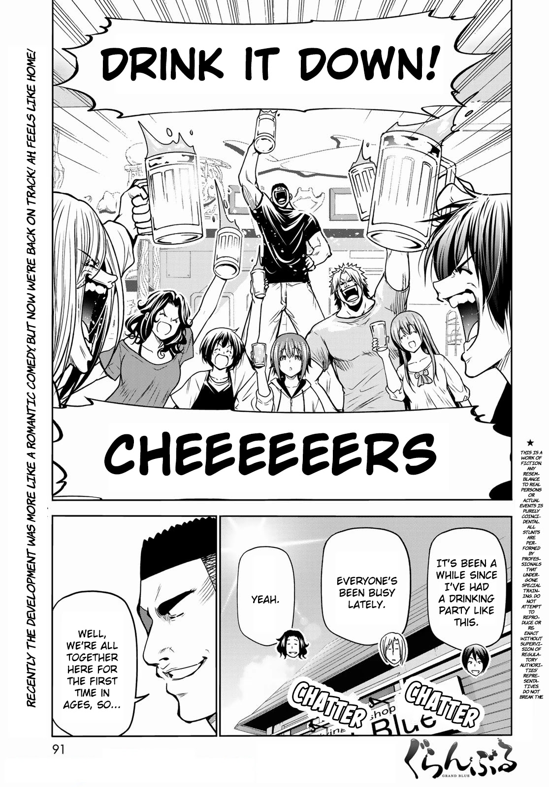 Grand Blue Manga Chapter 70 page 1 - Death Game scene