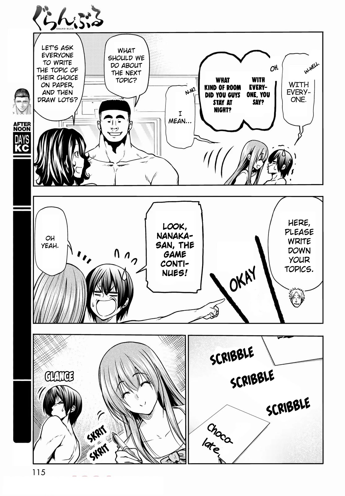 Grand Blue Manga Chapter 70 page 24 - Death Game scene