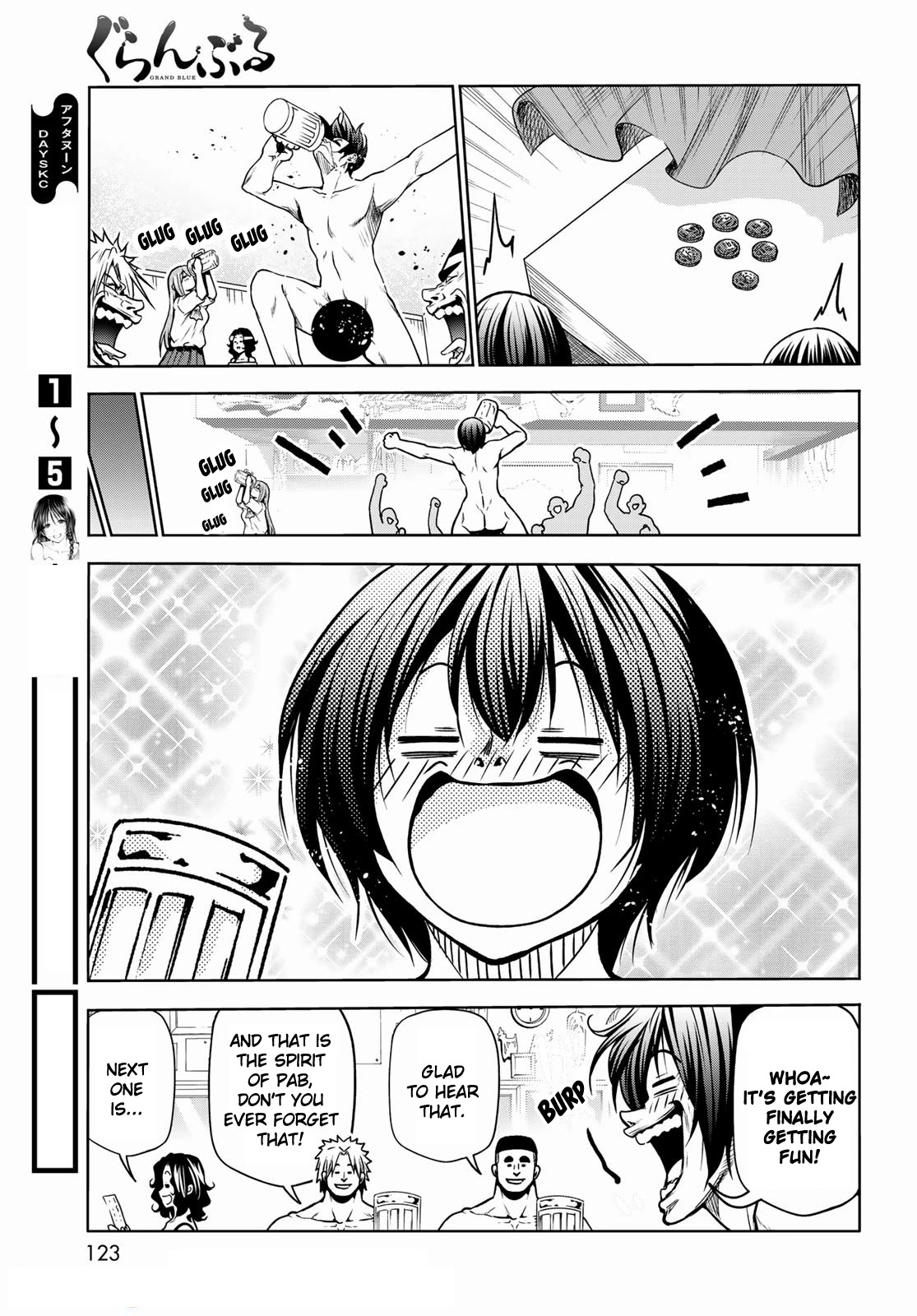 Grand Blue Manga Chapter 70 page 32 - Death Game scene