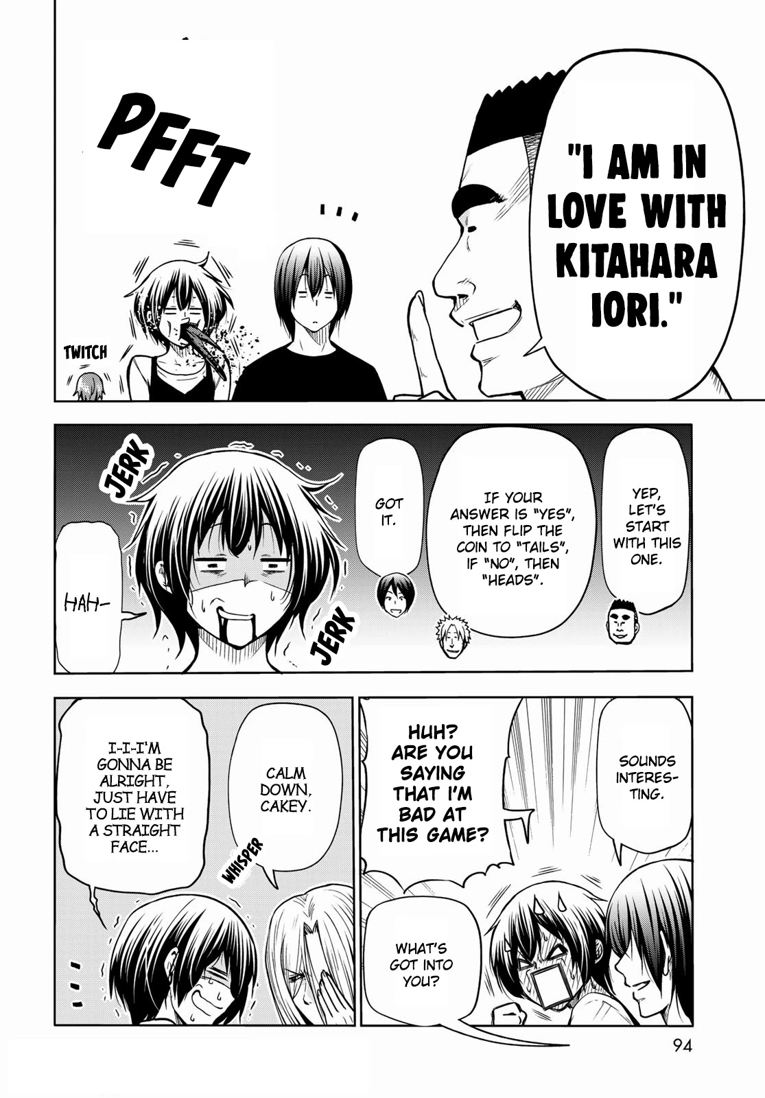 Grand Blue Manga Chapter 70 page 4 - Death Game scene