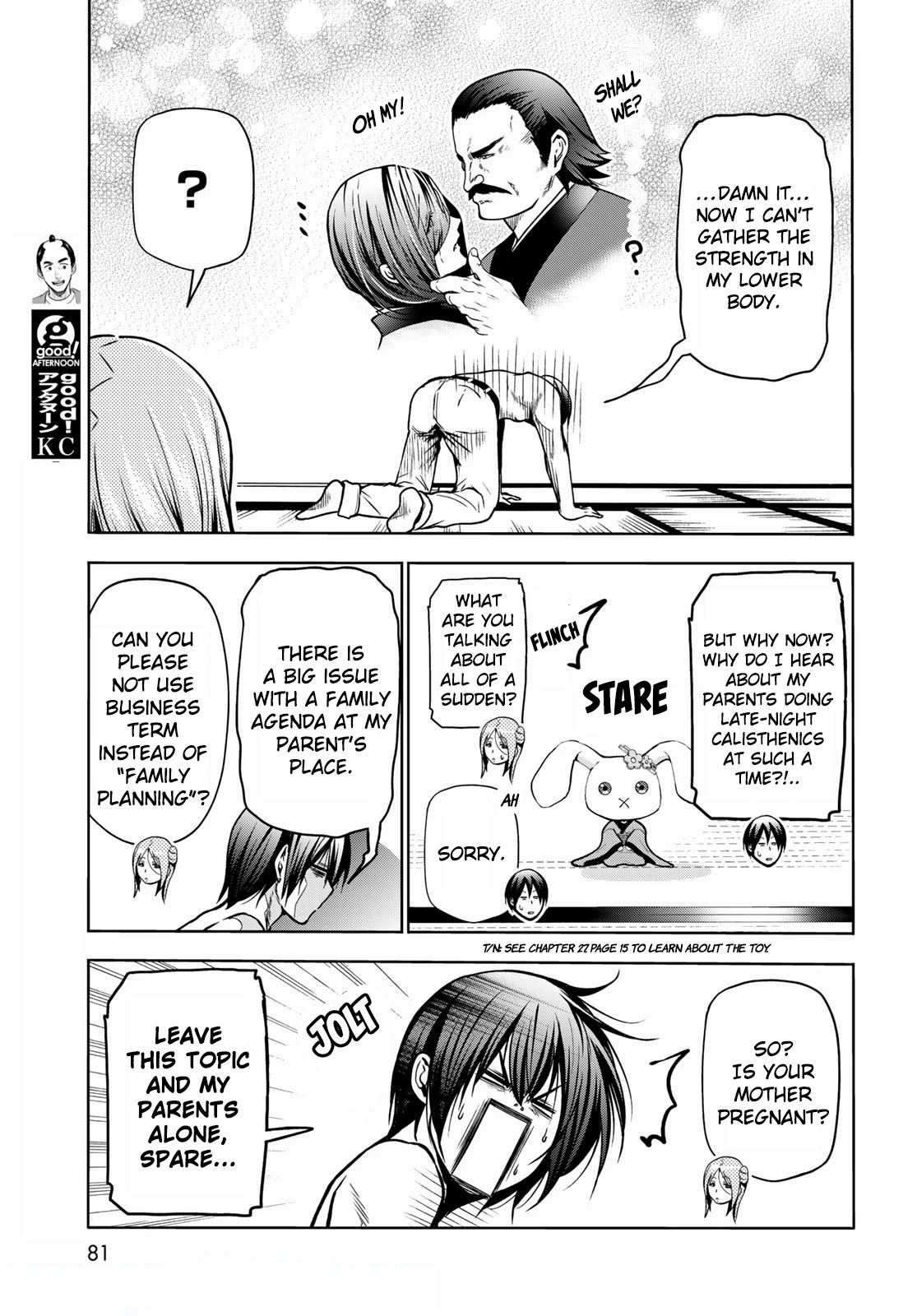 Grand Blue Manga Chapter 71 page 25 - Bedtime Calisthenics scene