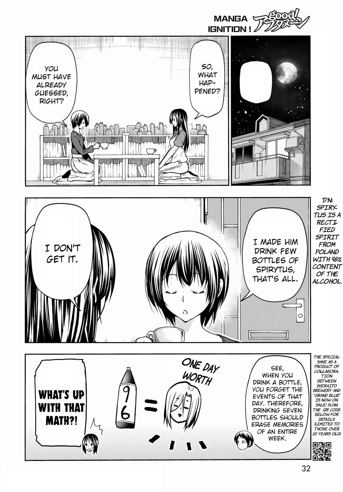 Grand Blue Manga Chapter 72 page 10 - Sorrow - Round Two scene