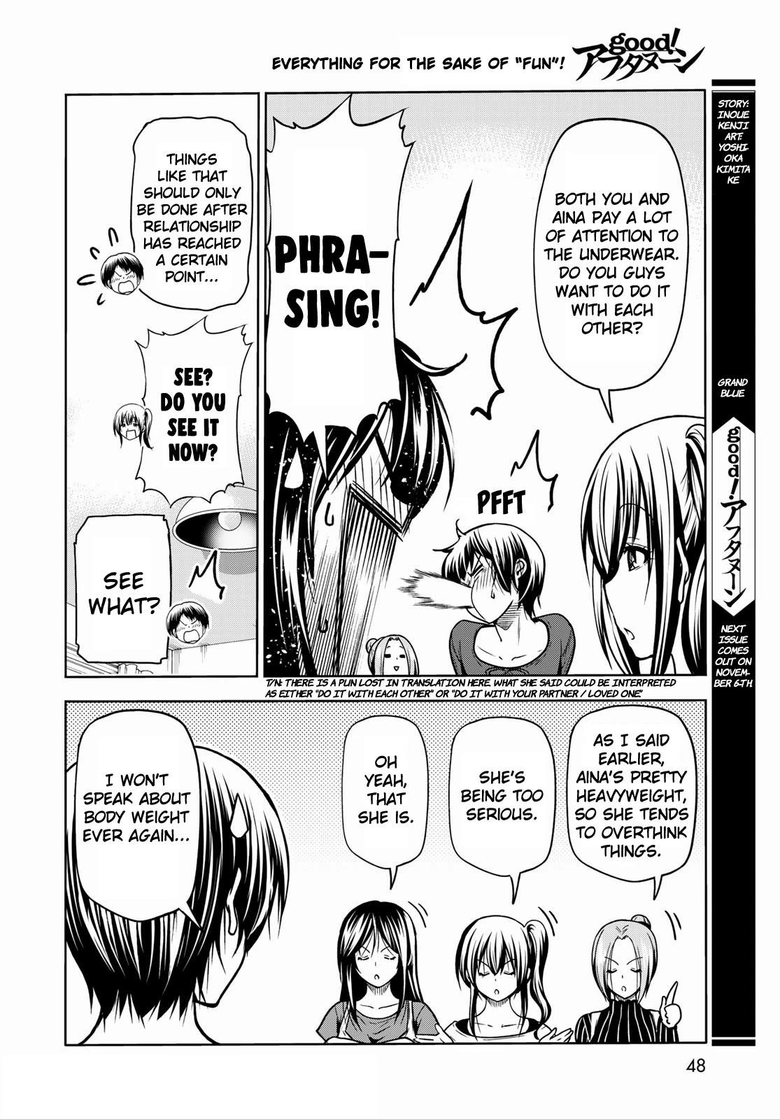 Grand Blue Manga Chapter 72 page 26 - Sorrow - Round Two scene