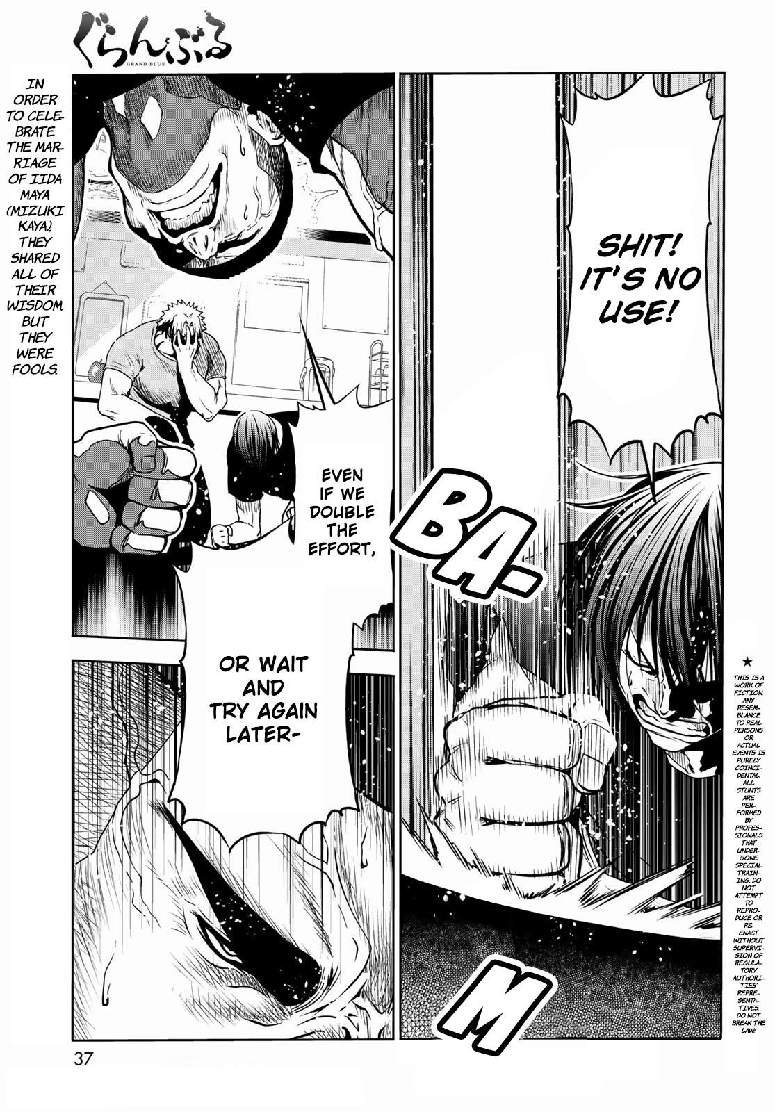 Grand Blue Manga Chapter 73 page 1 - Rebound Challenge scene