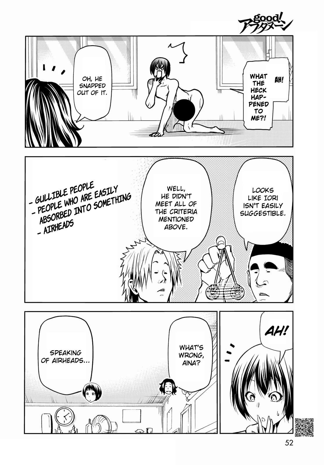 Grand Blue Manga Chapter 73 page 16 - Rebound Challenge scene