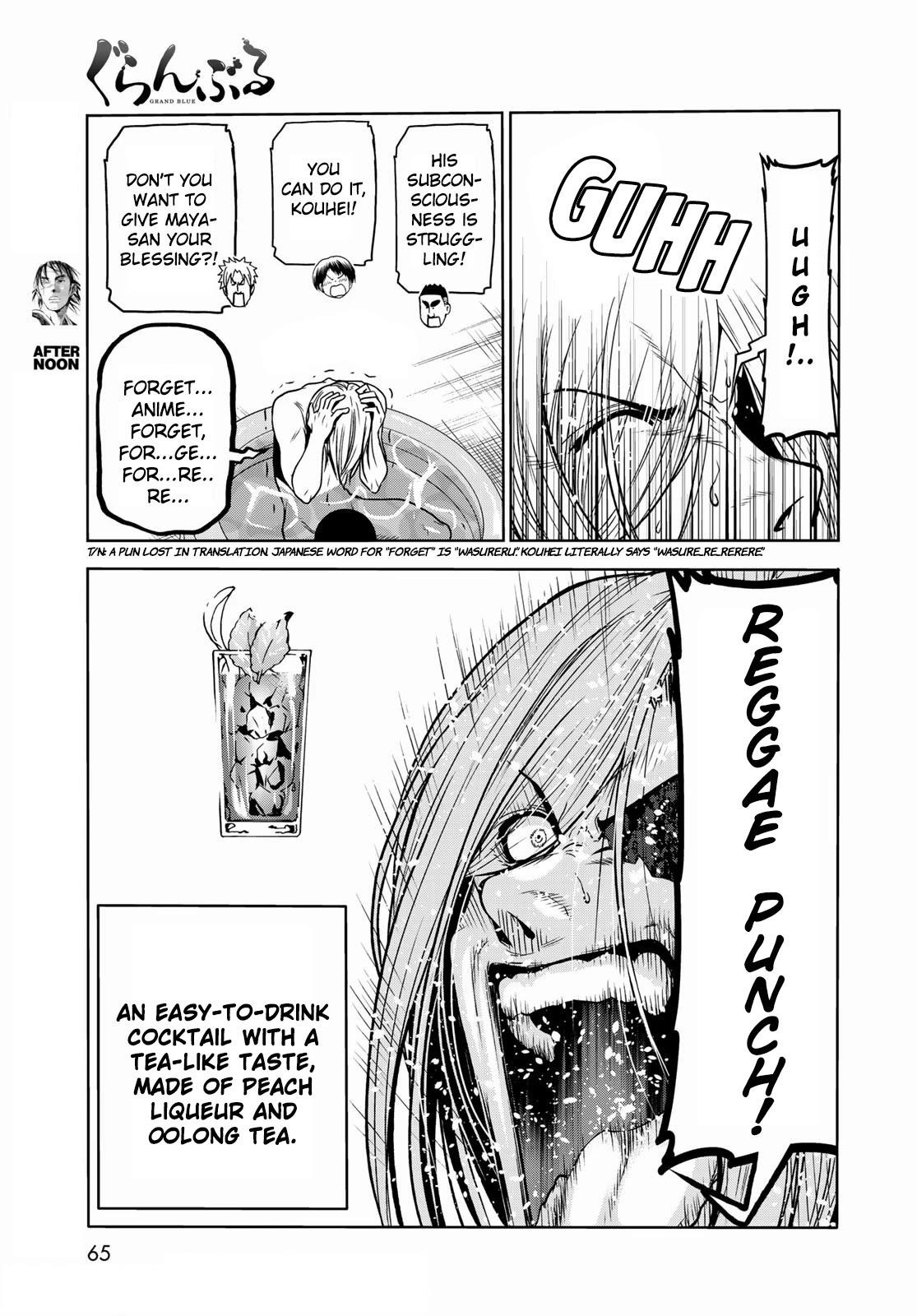 Grand Blue Manga Chapter 73 page 28 - Rebound Challenge scene