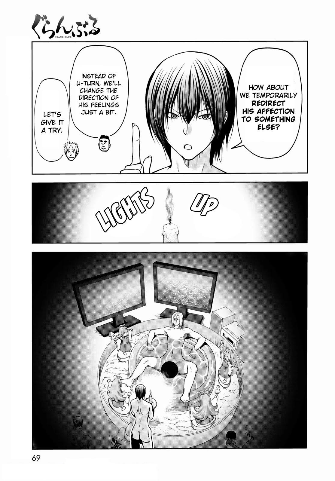 Grand Blue Manga Chapter 73 page 32 - Rebound Challenge scene