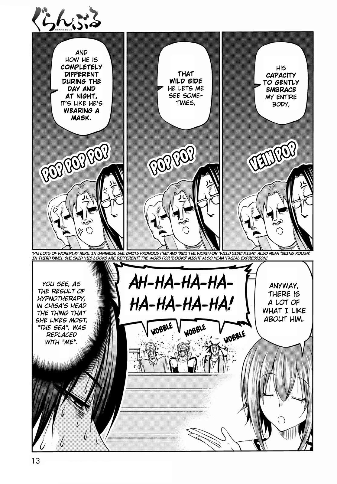 Grand Blue Manga Chapter 74 page 10 - Hypnosis Crisis scene