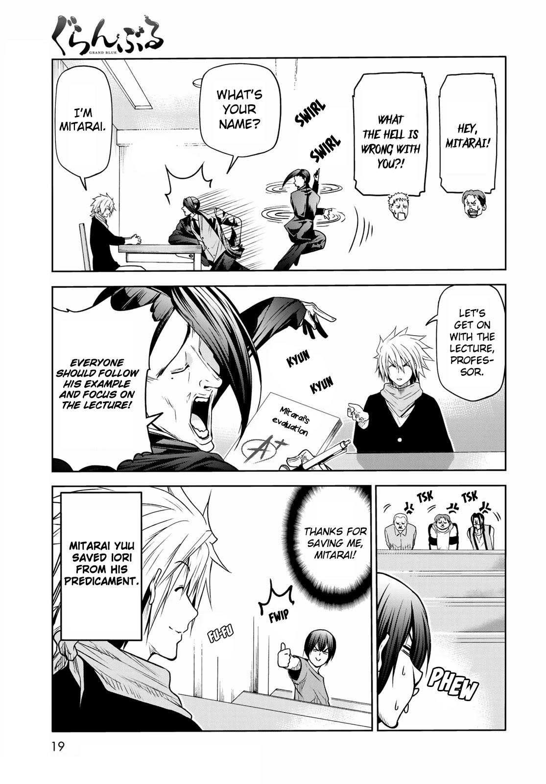 Grand Blue Manga Chapter 74 page 16 - Hypnosis Crisis scene