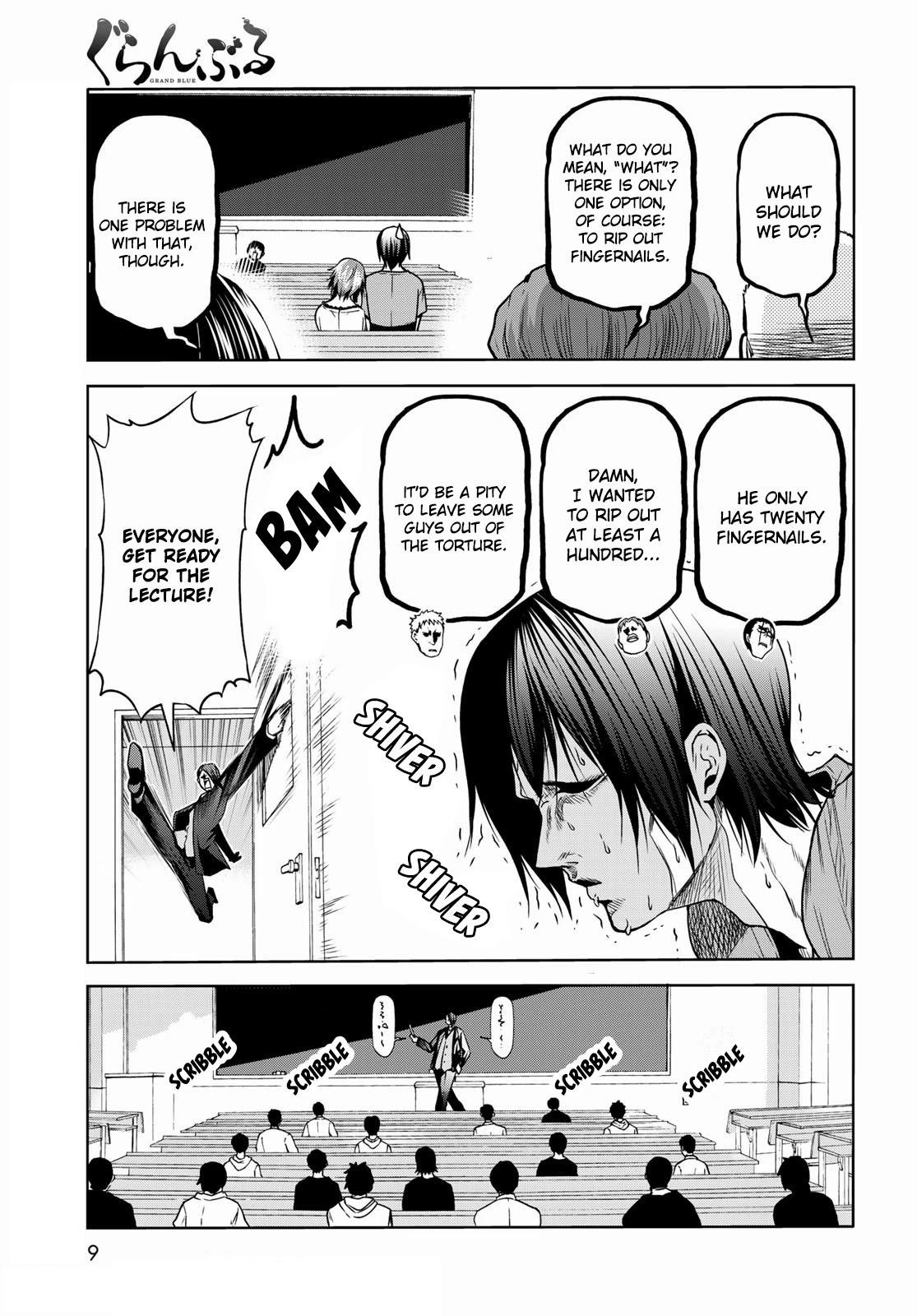 Grand Blue Manga Chapter 74 page 6 - Hypnosis Crisis scene