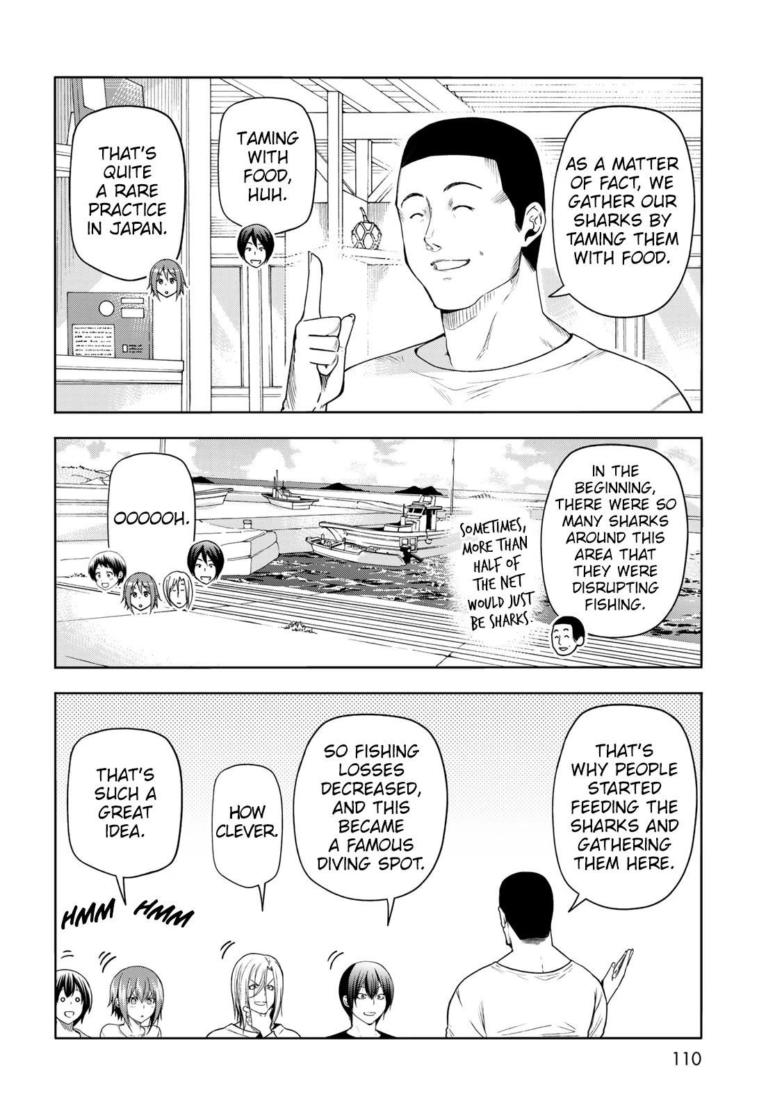 Grand Blue Manga Chapter 81 page 18 - Shark Scramble scene