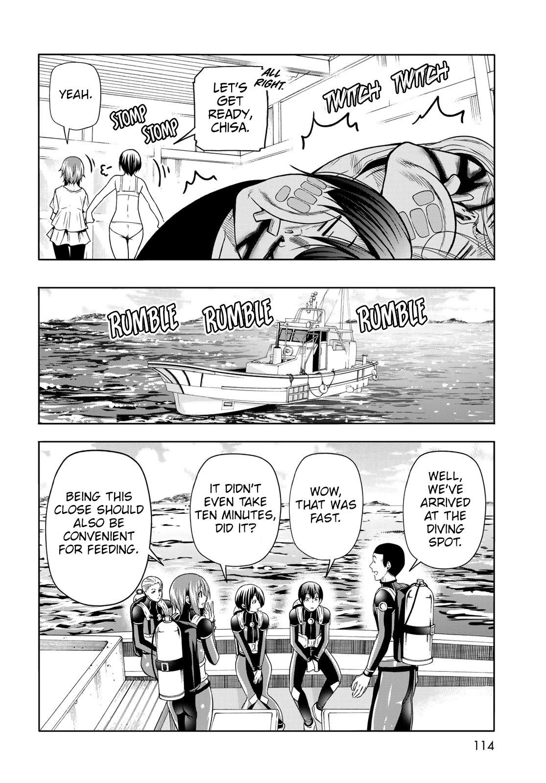 Grand Blue Manga Chapter 81 page 22 - Shark Scramble scene