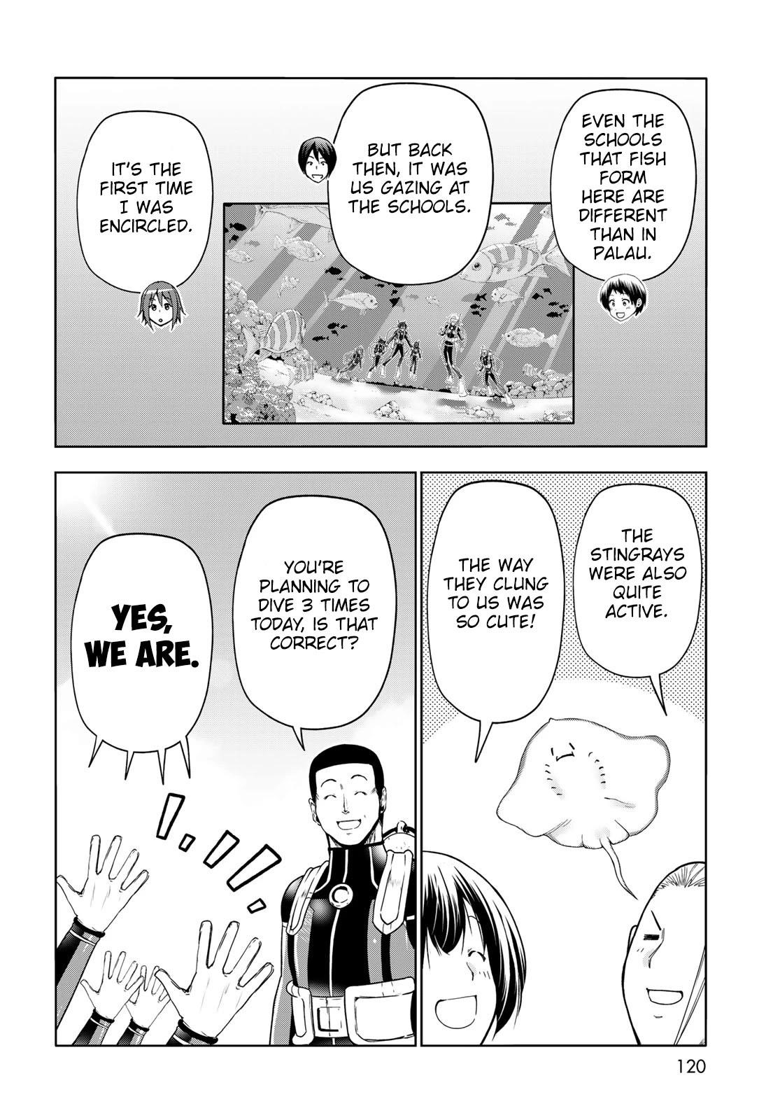 Grand Blue Manga Chapter 81 page 27 - Shark Scramble scene