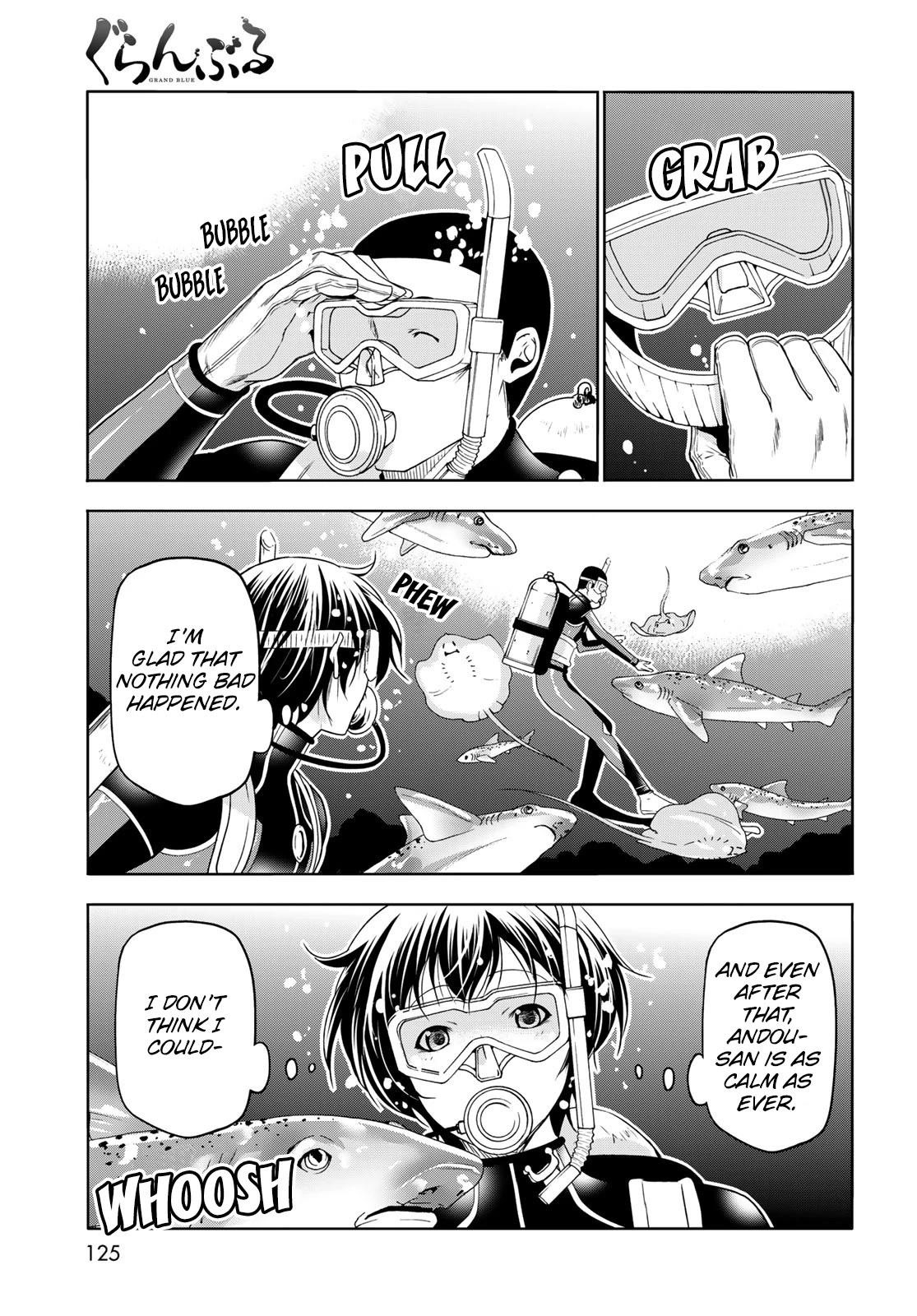 Grand Blue Manga Chapter 81 page 32 - Shark Scramble scene
