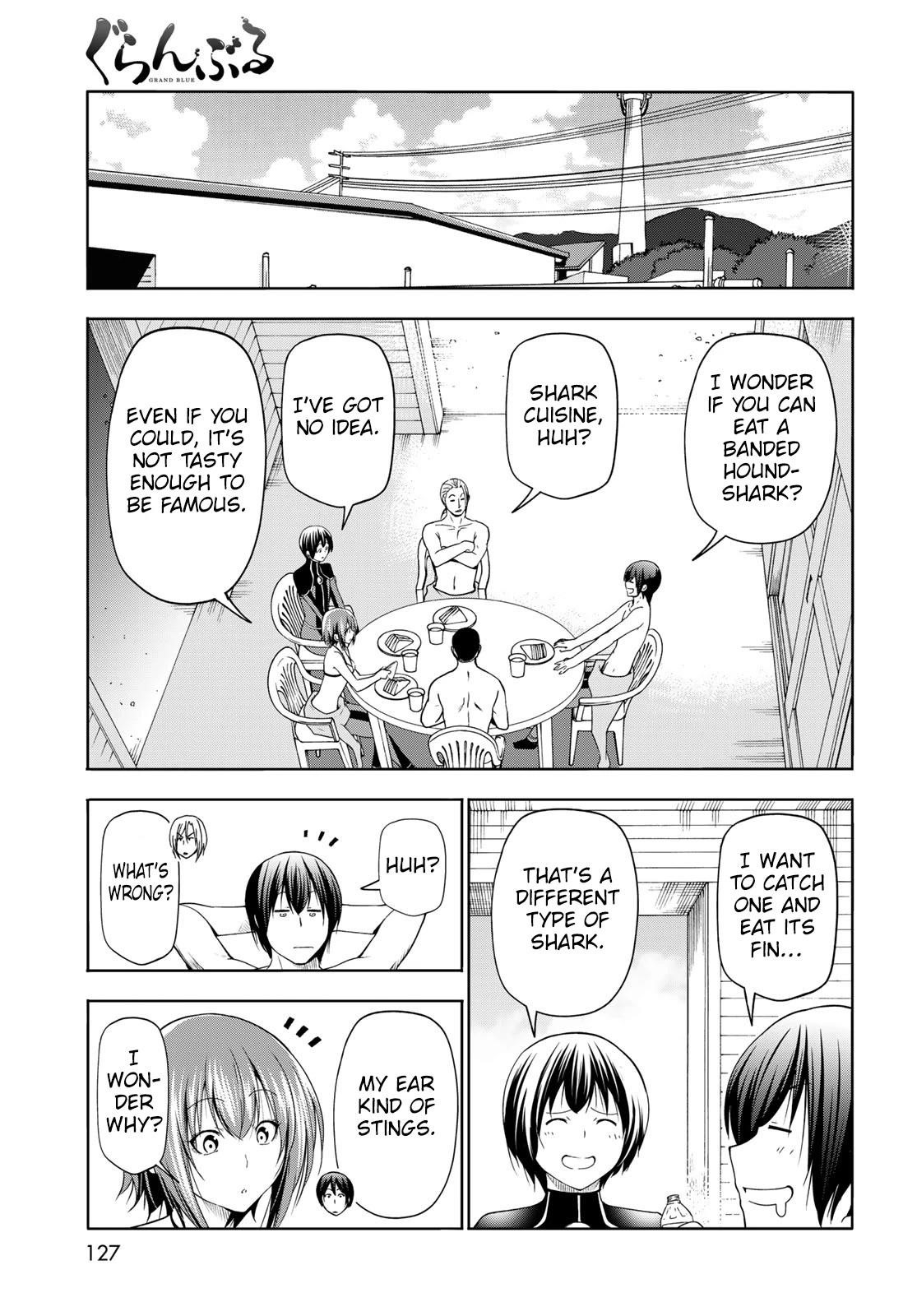 Grand Blue Manga Chapter 81 page 33 - Shark Scramble scene