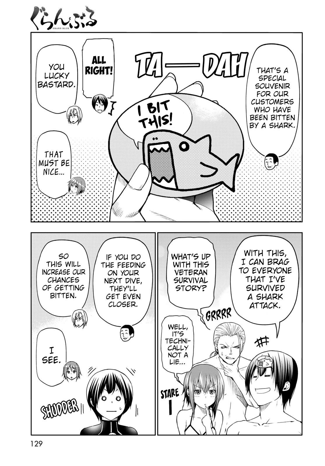 Grand Blue Manga Chapter 81 page 35 - Shark Scramble scene