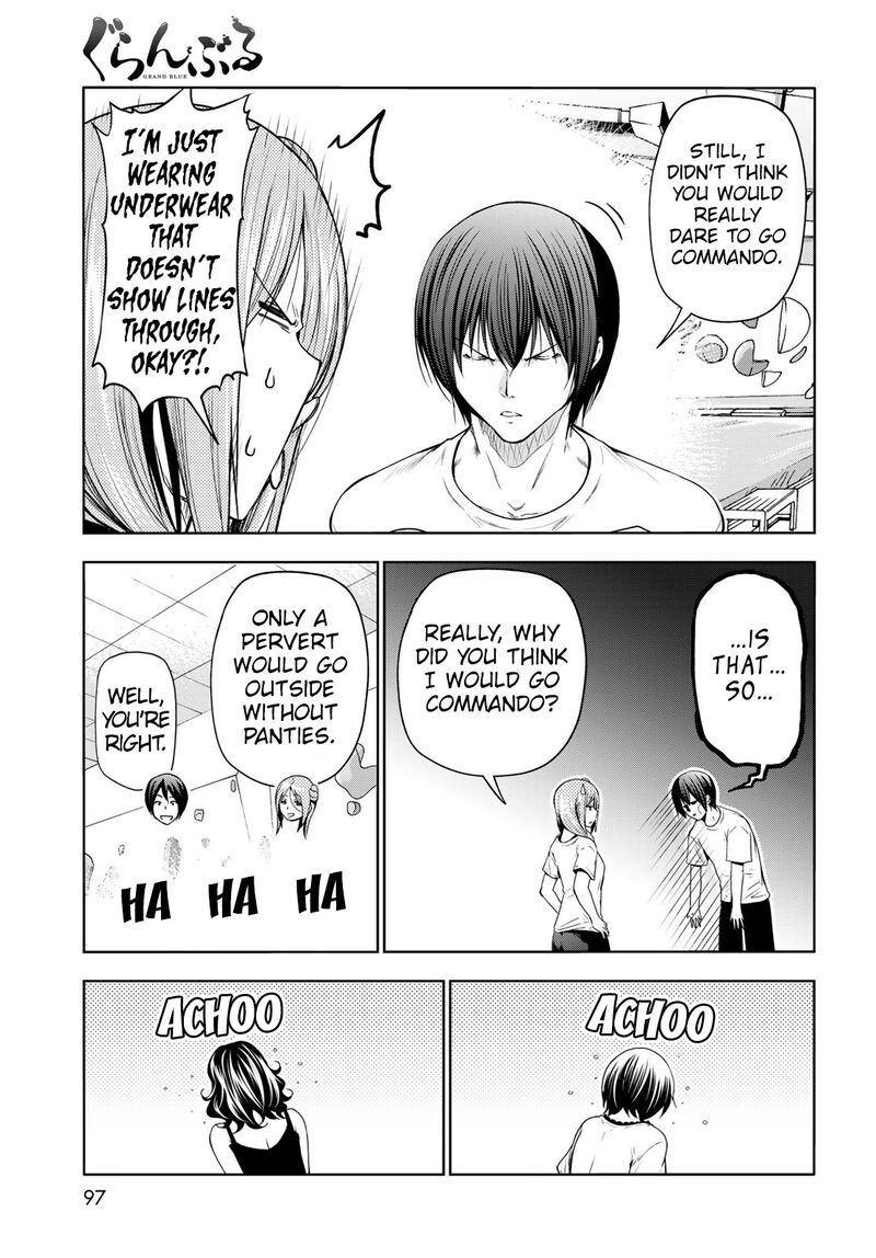 Grand Blue Manga Chapter 83 page 13 - Serving Herself Up scene