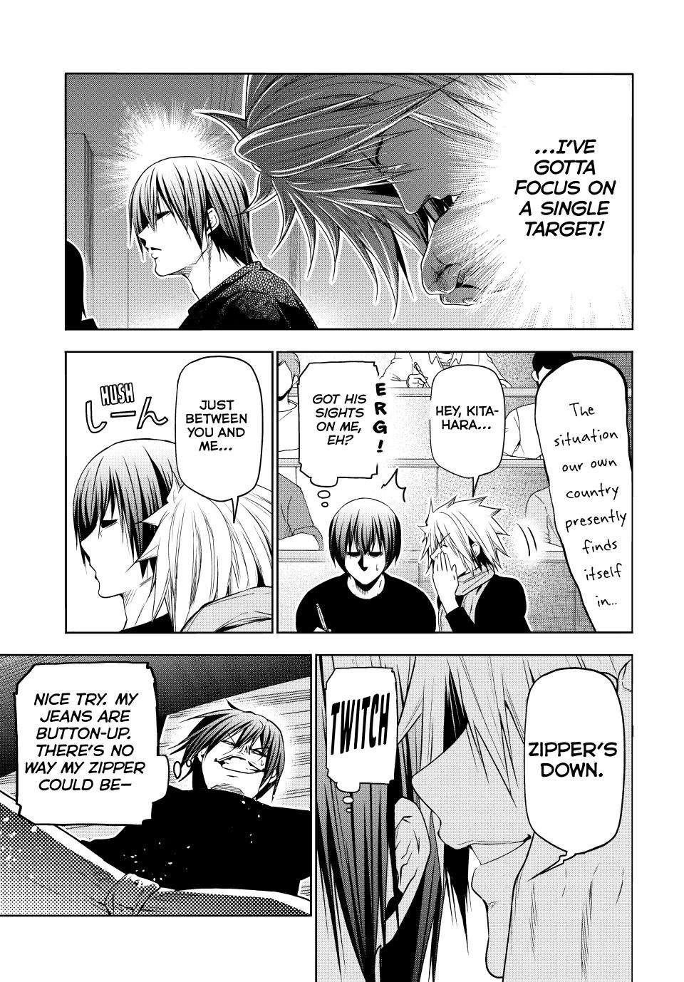 Grand Blue Manga Chapter 86 page 14 - No Reaction Game scene