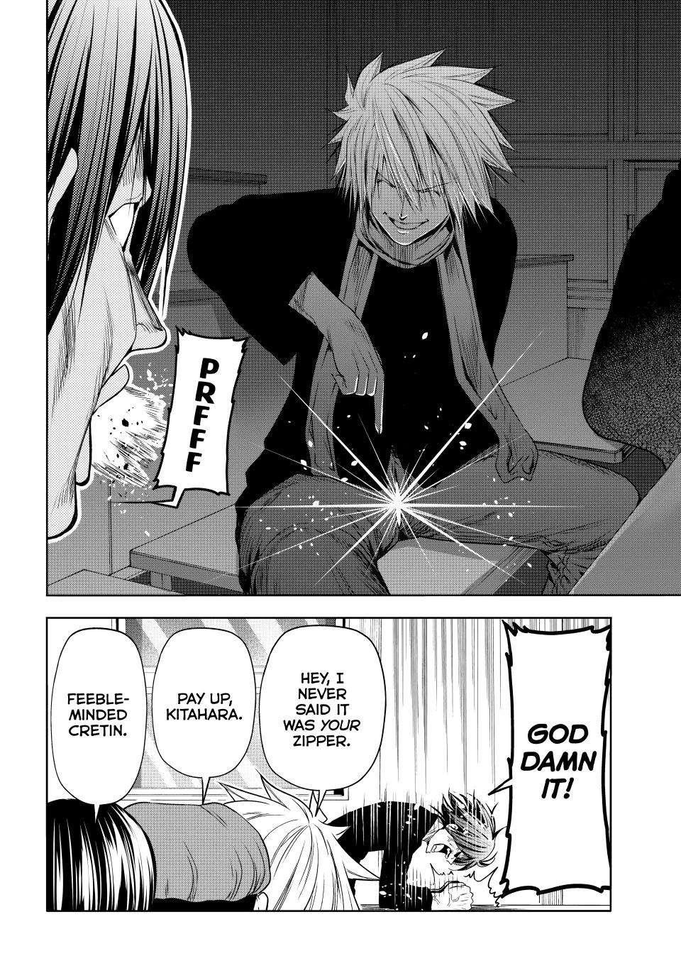 Grand Blue Manga Chapter 86 page 15 - No Reaction Game scene