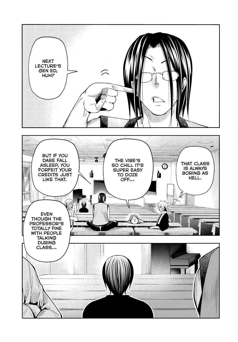 Grand Blue Manga Chapter 86 page 2 - No Reaction Game scene