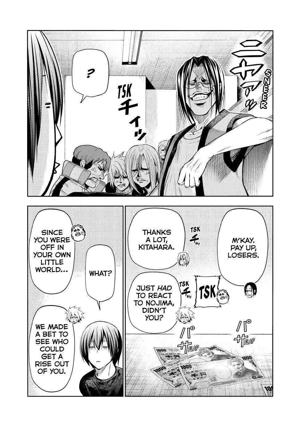 Grand Blue Manga Chapter 86 page 8 - No Reaction Game scene