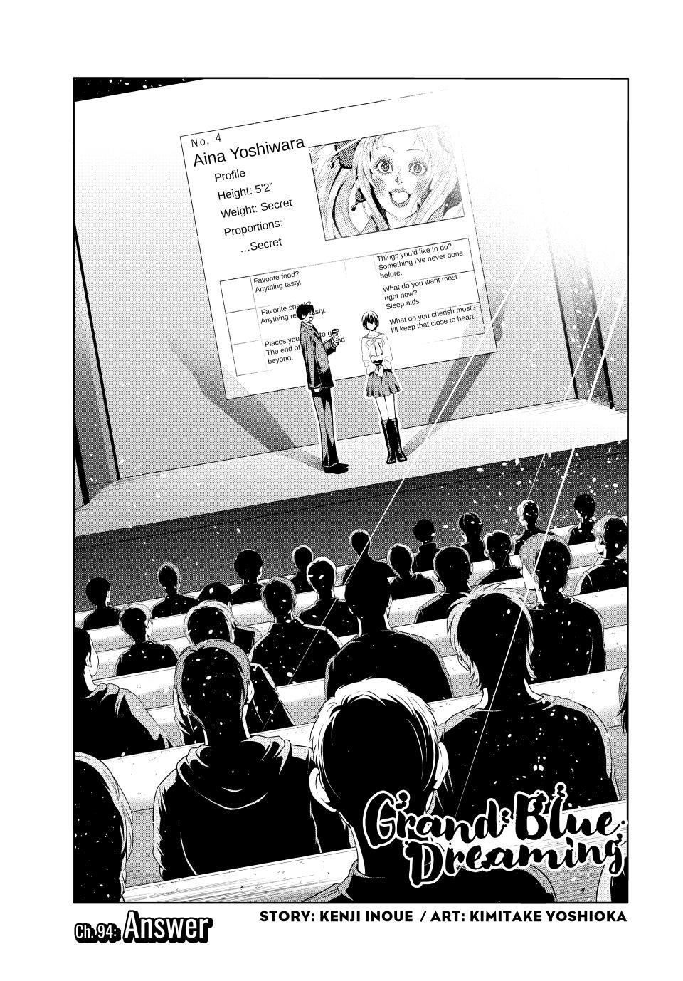 Grand Blue Manga Chapter 94 page 1 - Answer scene